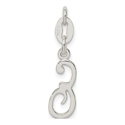 Sterling Silver Letter E Pendant – view 5