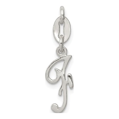 Sterling Silver Letter F Pendant