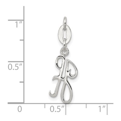 Sterling Silver Letter H Pendant – view 4