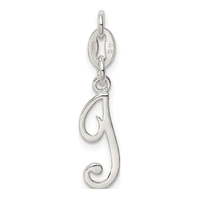 Sterling Silver Letter I Initial Pendant – view 4