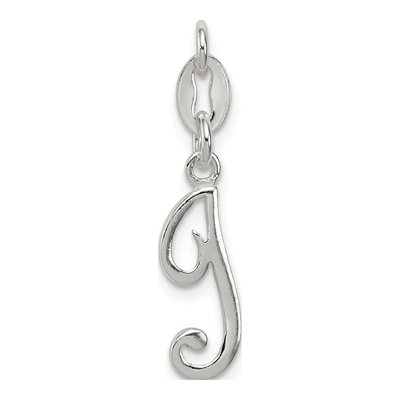 Sterling Silver Letter I Initial Pendant