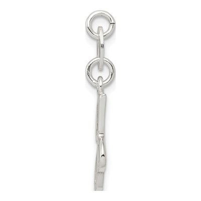 Sterling Silver Letter J Pendant – view 3