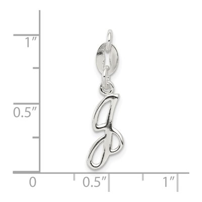 Sterling Silver Letter J Pendant – view 4