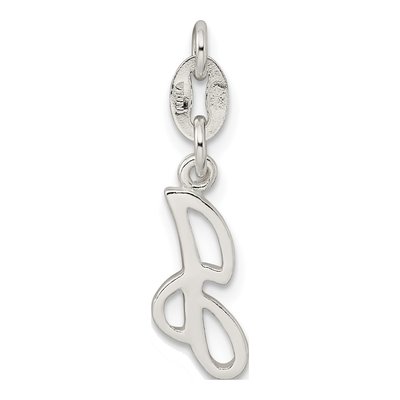 Sterling Silver Letter J Pendant – view 5