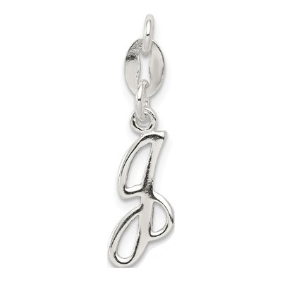 Sterling Silver Letter J Pendant