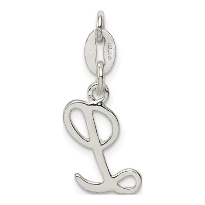 Sterling Silver Letter L Pendant – view 3