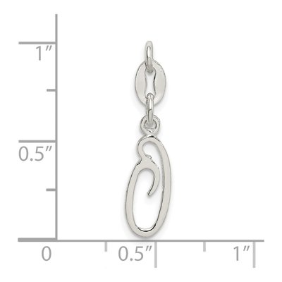 Sterling Silver Letter O Charm – view 4