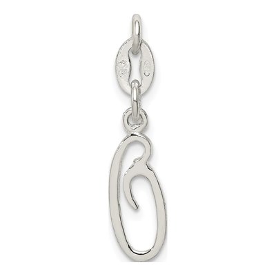 Sterling Silver Letter O Charm – view 5