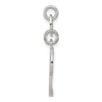 Sterling Silver Letter P Pendant – view 2