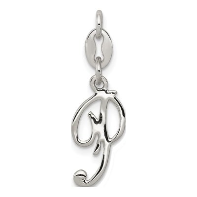 Sterling Silver Letter P Pendant