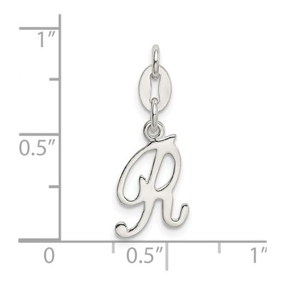 Sterling Silver Letter R Charm – view 3