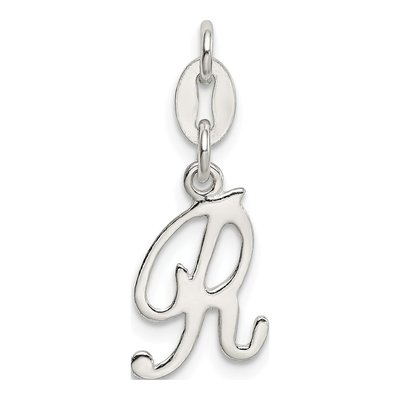 Sterling Silver Letter R Charm