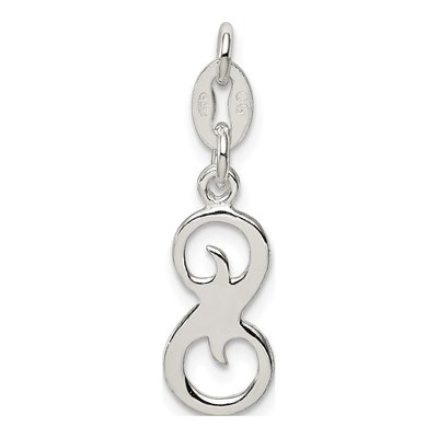 Sterling Silver Letter S Charm – view 4