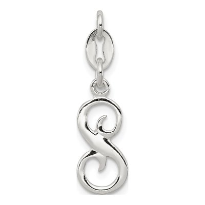 Sterling Silver Letter S Charm