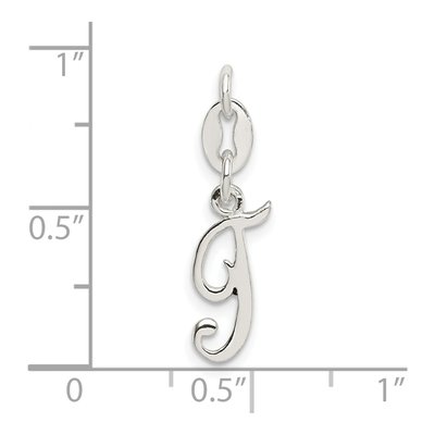 Sterling Silver Letter T Pendant – view 4