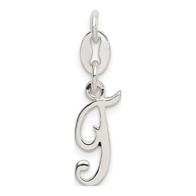 Sterling Silver Letter T Pendant