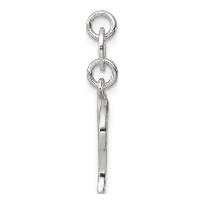 Sterling Silver Letter V Pendant – view 2