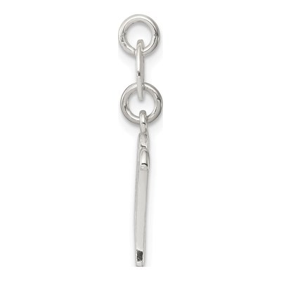 Sterling Silver Letter W Pendant – view 2
