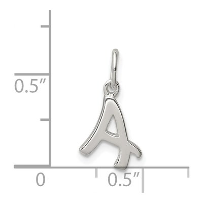 Sterling Silver Letter A Pendant – view 4