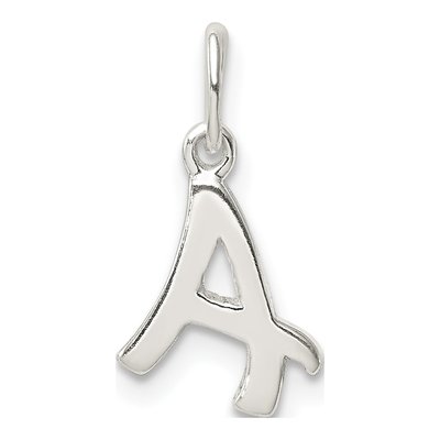 Sterling Silver Letter A Pendant – view 5