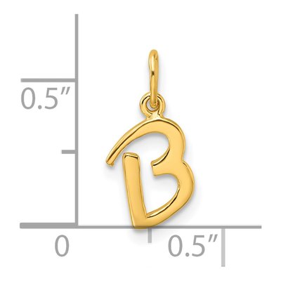 Gold-Plated Sterling Silver Letter B Charm – view 5