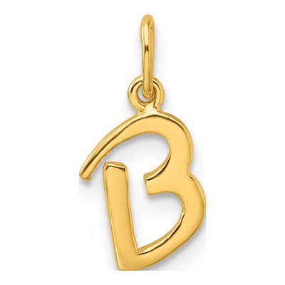 Gold-Plated Sterling Silver Letter B Charm