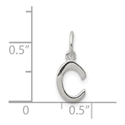 Sterling Silver Letter C Charm – view 4