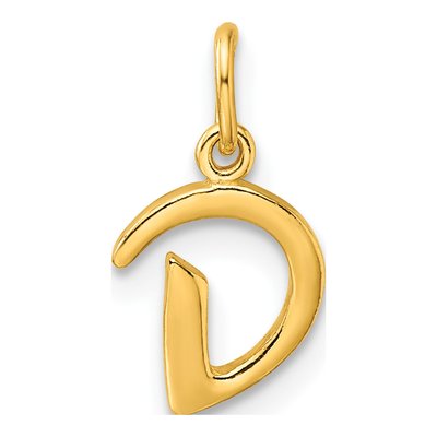Gold-Plated Sterling Silver Letter D Charm
