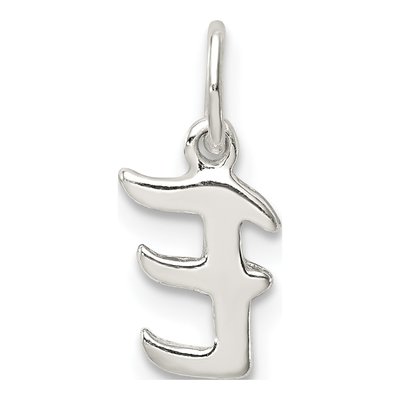 Sterling Silver Letter E Pendant – view 4