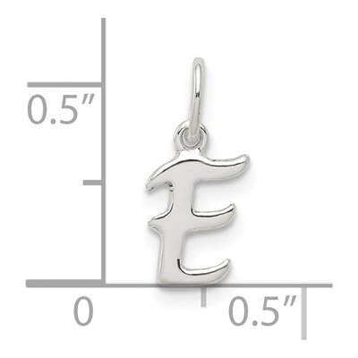 Sterling Silver Letter E Pendant – view 5