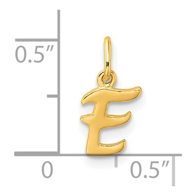 Gold-Plated Sterling Silver Letter E Charm – view 5