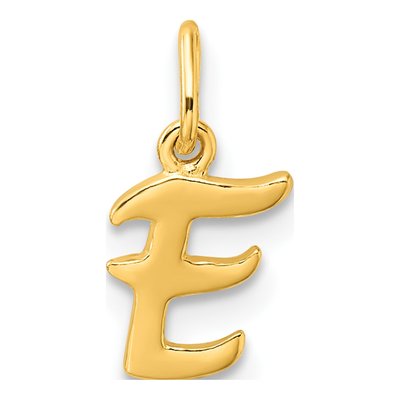 Gold-Plated Sterling Silver Letter E Charm