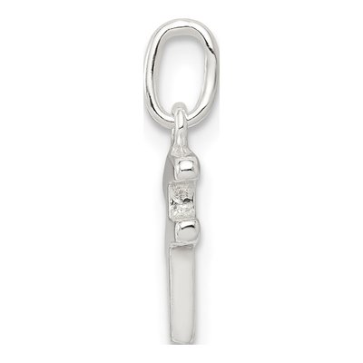 Sterling Silver Letter F Charm – view 2