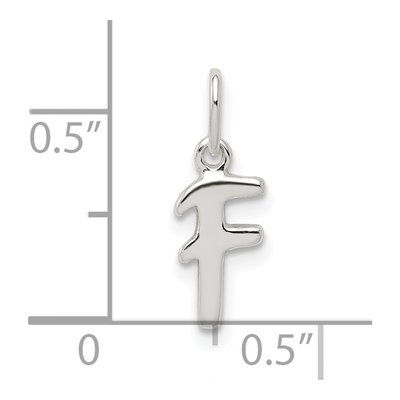 Sterling Silver Letter F Charm – view 4