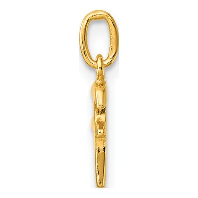 Gold-Plated Sterling Silver Letter F Charm – view 3