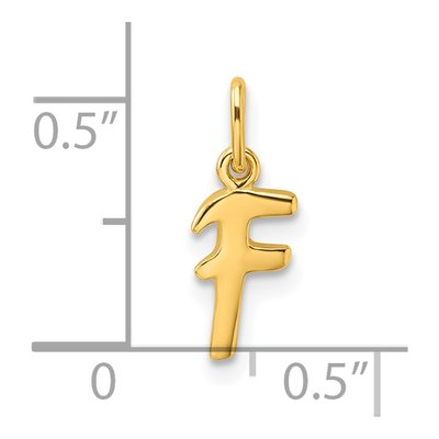 Gold-Plated Sterling Silver Letter F Charm – view 5