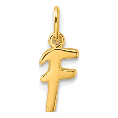 Gold-Plated Sterling Silver Letter F Charm