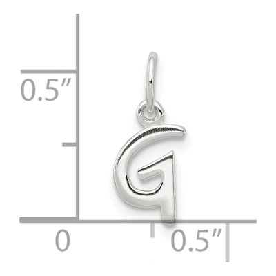Sterling Silver Letter G Pendant – view 5