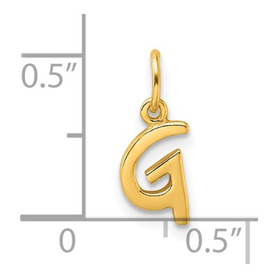 Gold-Plated Sterling Silver Letter G Charm – view 5