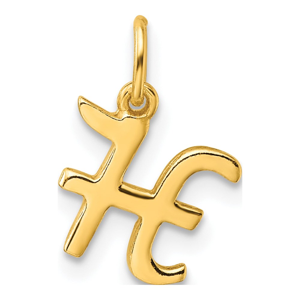 Gold-Plated Sterling Silver Letter H Charm