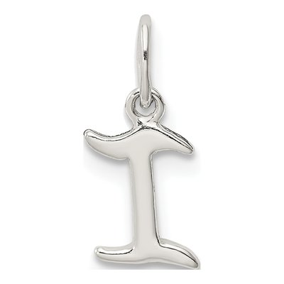 Sterling Silver Letter I Initial Pendant – view 3