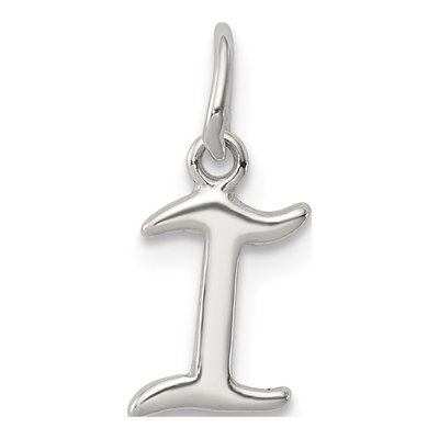Sterling Silver Letter I Initial Pendant
