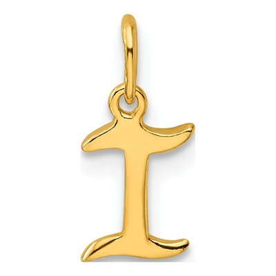 Gold-Plated Sterling Silver Letter I Initial Charm – view 4