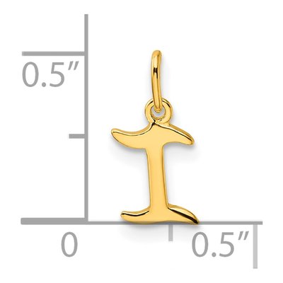 Gold-Plated Sterling Silver Letter I Initial Charm – view 5