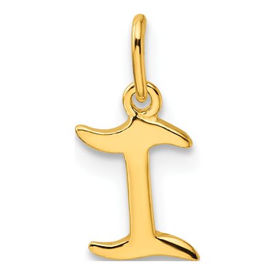 Gold-Plated Sterling Silver Letter I Initial Charm