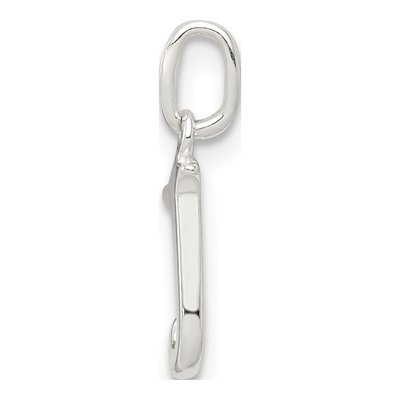 Sterling Silver Letter J Pendant – view 3