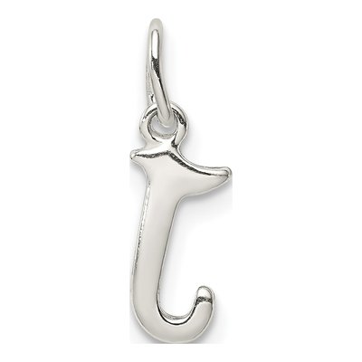 Sterling Silver Letter J Pendant – view 4