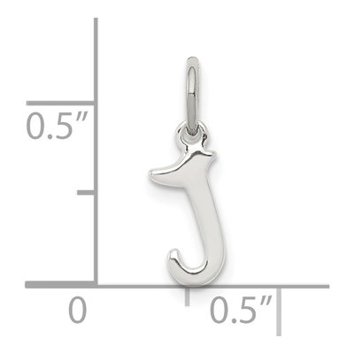 Sterling Silver Letter J Pendant – view 5