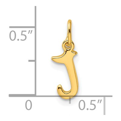 Gold-Plated Sterling Silver Letter J Charm – view 5