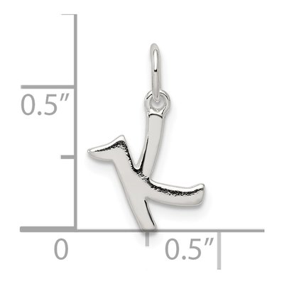 Sterling Silver Letter K Charm – view 5